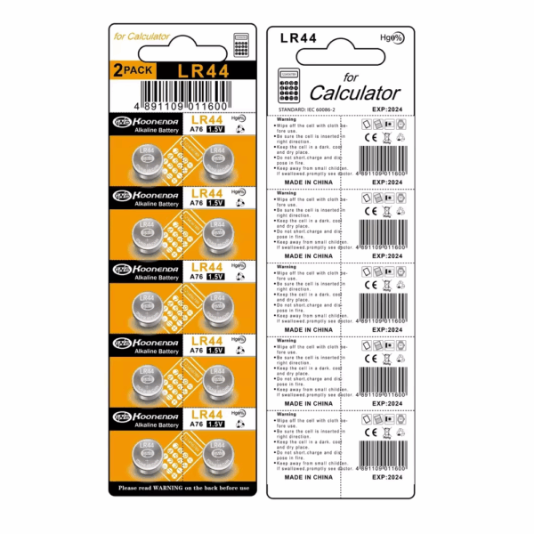 10x Pilas botón AG13 LR44 1.5V Koonenda - Imagen 2
