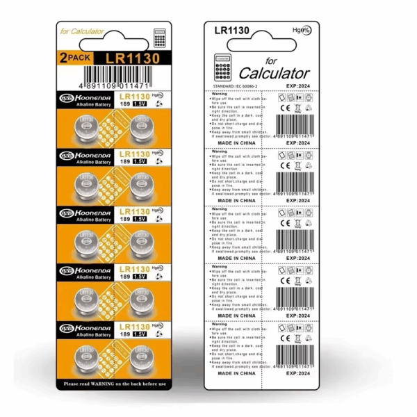 10x Pilas botón AG10 LR54 LR1130 SR1130SW 1.5V Koonenda - Imagen 2