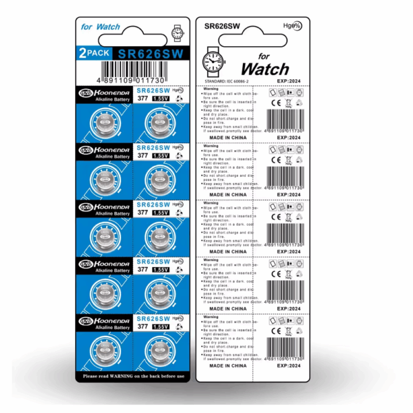 10x Pilas botón AG4 LR626 SR626 1.55V Koonenda - Imagen 2
