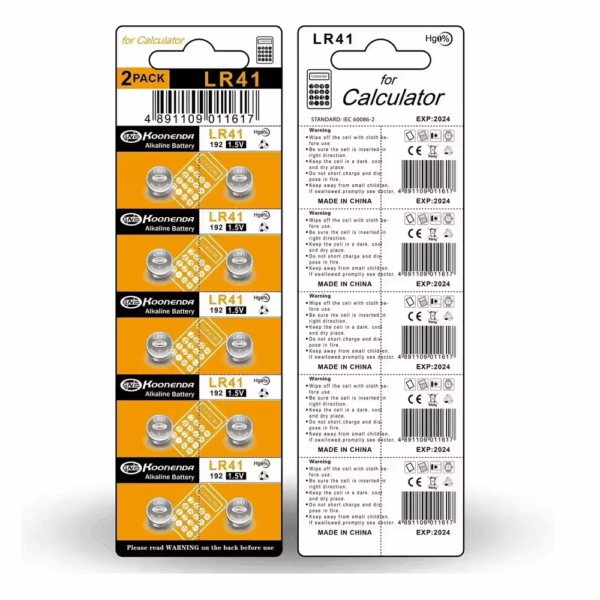 10x Pilas botón AG3 LR41 SR41 1.55V Koonenda - Imagen 4