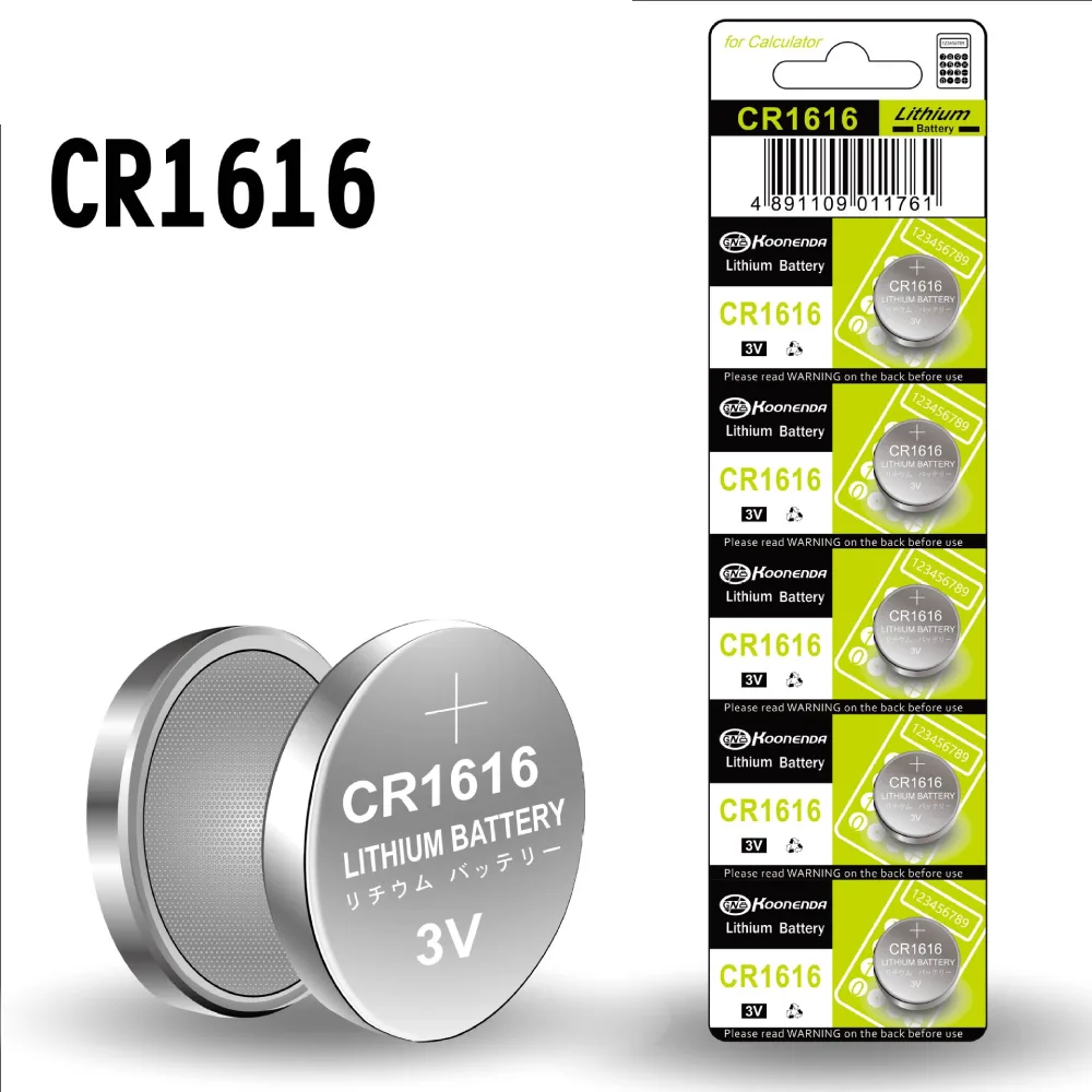 5x Pila de boton Litio CR1616 3V Koonenda - Imagen 4