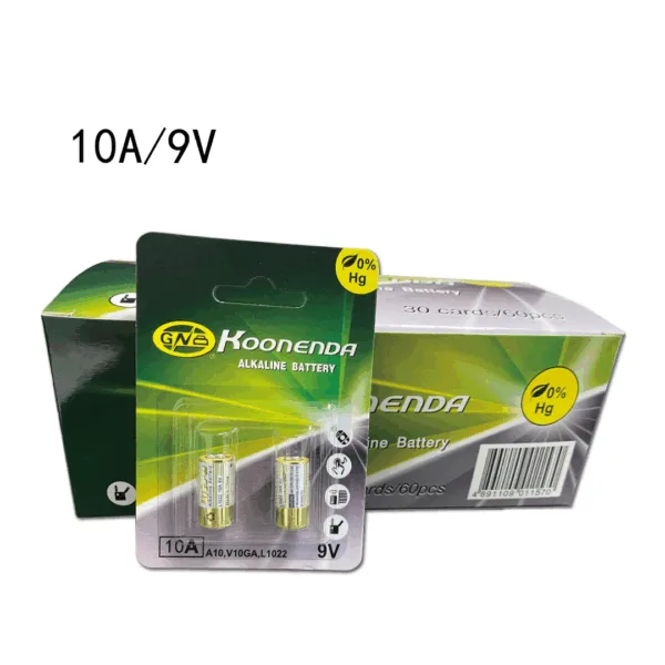 2x Pila Batería Alcalina 9V 10A L1022 A10 V10GA Koonenda - Imagen 3